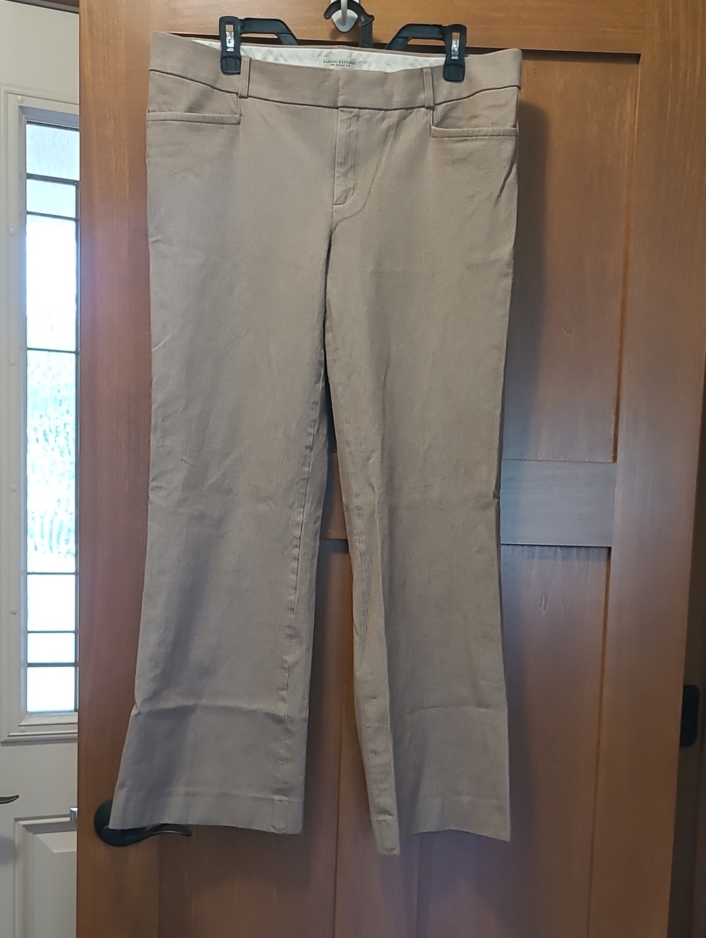 Banana Republic Camel Straight-Leg Dress Pants, 'The Sloan Fit', Sz 14